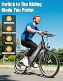 ASKGO 26-Inch Step-Thru Electric Cruiser Bike, 1500W Peak, 48V 12Ah Battery