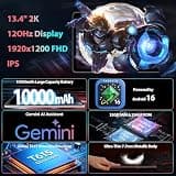 QDDQ 13.4-inch 2K Android 16 Tablet with 256GB Storage, Keyboard, Mouse, and Stylus
