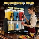 GSEICE 45L Triple-Tank Commercial Slushy Machine with Illuminated Tanks