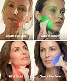 REVO Genie Depuffing Sculpting Facial Massager with Red, Blue, and Green Light Modes