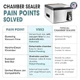 Vesta Precision V553 12-Inch Chamber Vacuum Sealer with SmartVac Auto-Sensing Tech