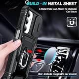 LeYi Hybrid Heavy-Duty Case with Sliding Camera Cover for Galaxy A17 / A16 5G