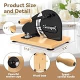 Upgrade Manual Sourdough Hand Crank Bread Slicer with Steel Wire Guide
