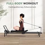 Fairgom Foldable Pilates Reformer Machine with Smooth Glide Dual Resistance