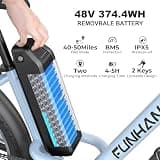Funhang 26-Inch Step-Through City Cruiser E-Bike, 1000W Motor, 48V 374.4Wh
