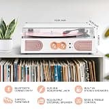 Vintage 3-Speed Vinyl Record Player with Built-in Speakers & EQ Controls