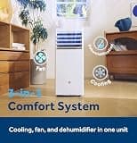 GE 5000 BTU DOE 3-in-1 Portable Air Conditioner with Auto Evaporation System