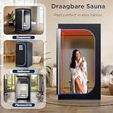 SereneLife Portable Infrared Sauna Box with Heated Foot Pad & Remote Control