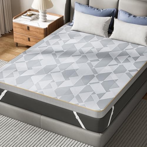 PERLECARE 3-Inch Extra-Firm Hard Foam Support Mattress Topper with Bamboo Cover