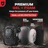 NoCry Heavy-Duty Professional Gel Knee Pads for Demolition and Carpentry