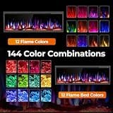 R.W.FLAME 50-Inch Smart Electric Fireplace with Audio and Wi-Fi Control