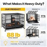 Oranland 48-Inch Heavy Duty Indestructible Steel Dog Crate with Baseplate