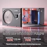 TURBRO Beluga B50V 50,000 BTU Smart Wi-Fi Inverter Swimming Pool Heat Pump