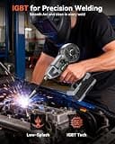 PLOWIC 2-in-1 Portable Handheld Gasless Flux Core MIG and Stick Welder