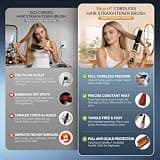 Sleyra Cordless Hair Straightener Brush with Infrared Care