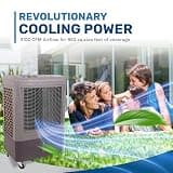 Hessaire MC37M Evaporative Outdoor Cooler, 3100 CFM Airflow, 10.3-Gallon Capacity