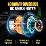 Kooz HP112E Pro 36V 1000W Electric Dirt Bike with Dual Suspension System
