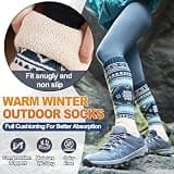 Welwoos Thick Knee-High Thermal Ski Socks, 70% Merino Wool with Compression Zones
