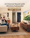 ULTIMEA Poseidon M30 2.1-Channel 240W Soundbar with Wireless Subwoofer