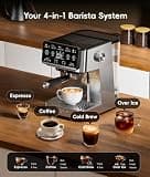 ecozy 4-in-1 SmartVista Espresso Machine & Coffee Combo with Fast Cold Brew System