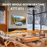 Silonn 50-Inch Smart Electric Fireplace Heater with Remote and App Control