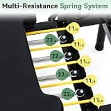 Fairgom Foldable Pilates Reformer Machine with Smooth Glide Dual Resistance