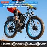 ORLMS 9000W Dual Motor AWD Electric Bike, 60V 25Ah Battery with 50.9 MPH Speed