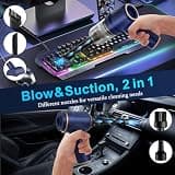 KMM 9000Pa Handheld Car Vacuum Cleaner and Air Duster Combination Unit