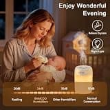 BAMCOO Portable Small Humidifier, 650ml Capacity with Rechargeable Battery