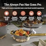 Our Place Titanium Always Pan Pro, 10.6-Inch Tri-Ply Non-Toxic Skillet, Gold Edition