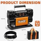 ALL-TOP 12.35 CFM 12V Portable Air Compressor with LCD Preset Controls