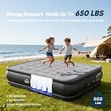 JUITOY 18-Inch Queen Air Mattress with Rechargeable Built-In Cordless Pump