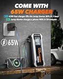 WOLFBOX 4000A Portable Lithium Car Battery Jump Starter and 88.8Wh Power Bank with USB-C