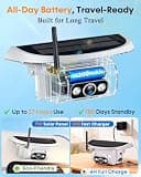 Pemacom Wireless Solar Backup Camera for Towable RVs with 7.3-Inch Monitor