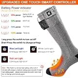 SNOW DEER Upgraded 7.4V CoolMax Rechargeable Electric Heated Ski Socks
