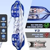 Greteefor Double Block and Tackle System with 150Ft Rope
