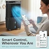 SereneLife 3200 CFM Smart Portable Air Cooler with Wi-Fi and 50-Liter Tank