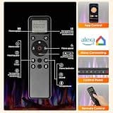 R.W.FLAME 50-Inch Smart Electric Fireplace with Audio and Wi-Fi Control