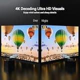 HAPPRUN 4K Decoding Projector with 2000 ANSI Lumens and Wi-Fi 6 Sync