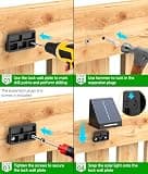 KOOPER Ultra-Bright Waterproof LED Lens Solar Powered Fence Lights, 10-Pack
