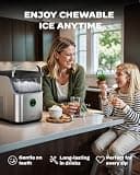 Silonn Portable Countertop Nugget Ice Maker with Self-Cleaning Functionality