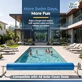 Blue Wave Blue Rectangle Solar Pool Thermal Blanket, 18 x 36 Ft, 12 Mil