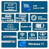 HP 17.3" HD+ Anti-Glare Touchscreen Laptop (Intel Core 5 120U, 32GB RAM, 1TB SSD)