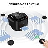 KPAW Automatic Card Shuffler and Dealer with 4 Drawing Remotes, Black