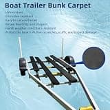 AmarinePlay 12 Inch x 13 ft Recycled Polyester Marine Grade Boat Trailer Bunk Carpet