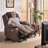 MCombo 7040 Electric Power Lift Recliner Chair with 8-Point Massage and Heat