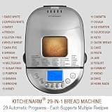 KitchenArm 29-in-1 Smart Bread Machine with Customizable Homemade Cycle and GF Setting