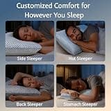 Premium Cooling Gel Shredded Memory Foam Queen Pillow with Dual-Sided Cover
