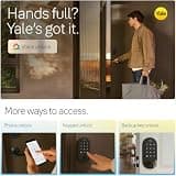 Yale Matte Black Keyed Deadbolt Smart Lock with Google Matter Hub Compatibility
