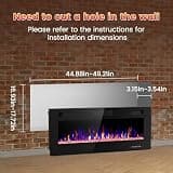 Electactic 50-Inch Ultra-Thin Whisper-Quiet Electric Fireplace Display